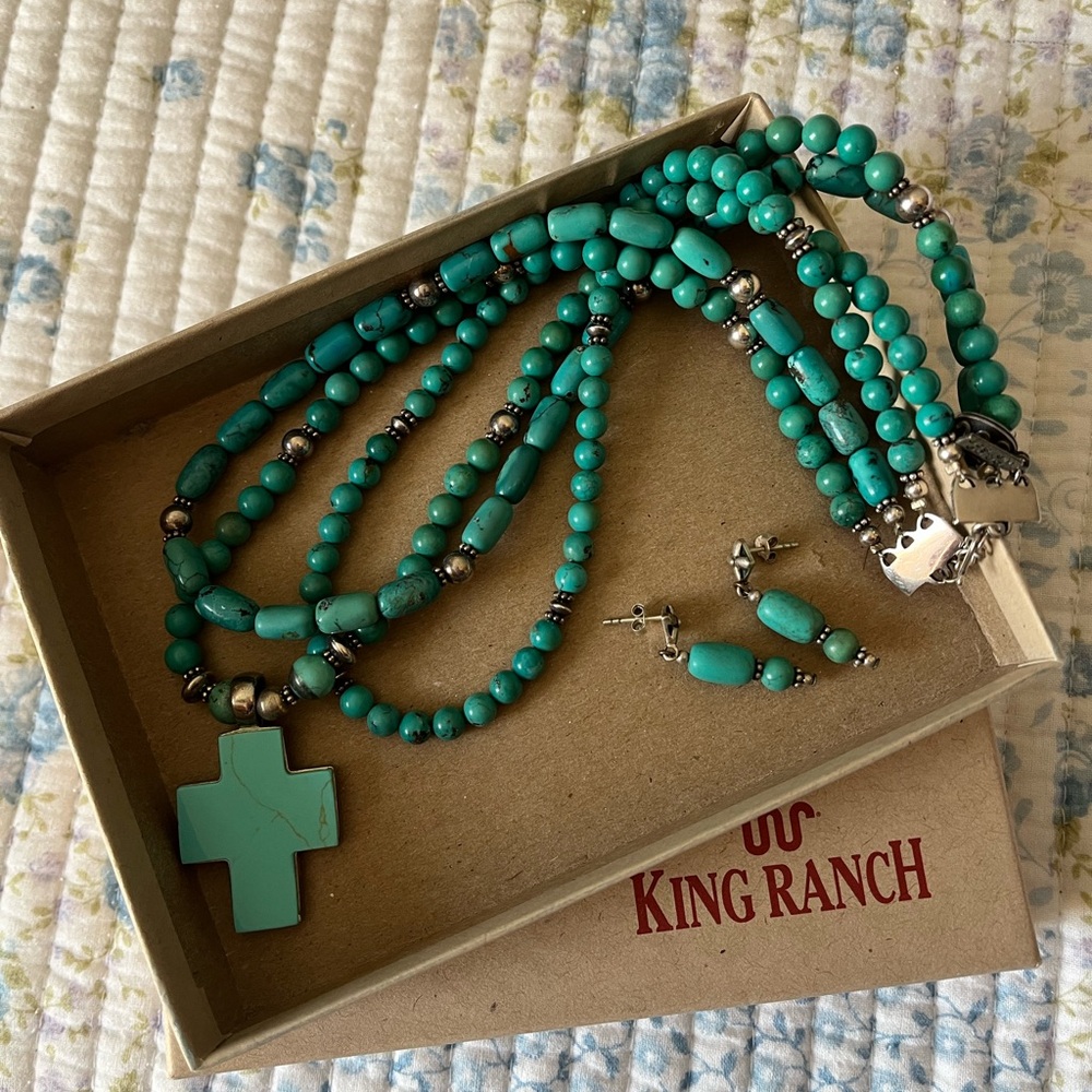 King Ranch Turquoise Necklace & Earring Set